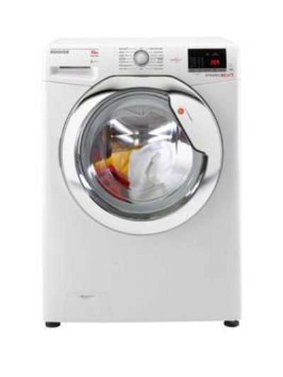 Hoover Dynamic Next One Touch Dxoa610Hcw 10Kg Load, 1600 Spin Washing Machine - White/Chrome Hoover Dynamic Next One Touch Dxoa610Hcw 10Kg Load, 1600 Spin Washing Machine - White/Chrome